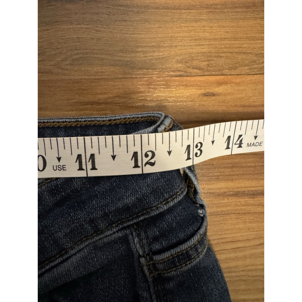 Judy Blue Relaxed Fit Jeans 3/26 Dark Wash Cropped Raw Hem Stretch - Picture 7 of 11